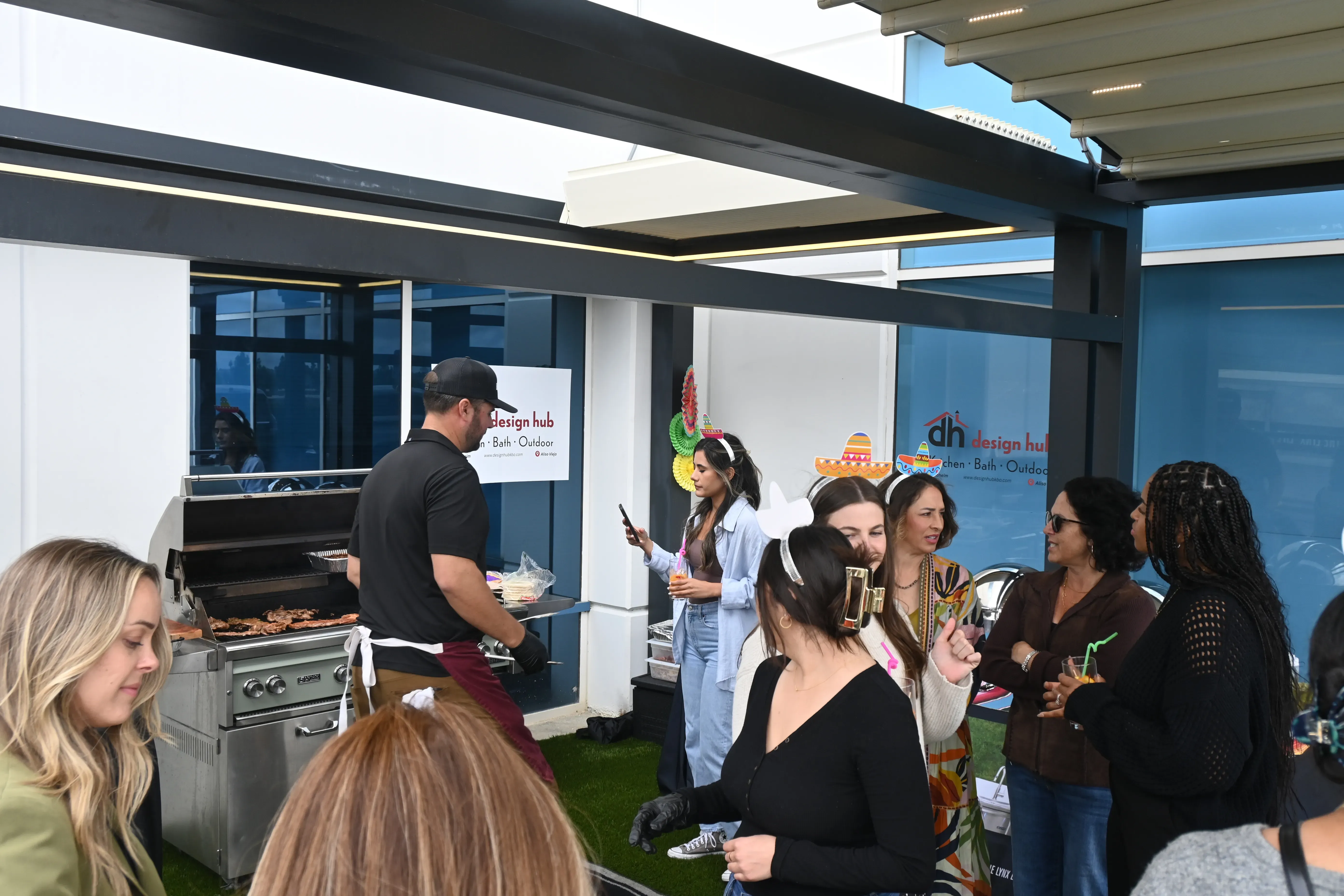 Lynx outdoor grill in action